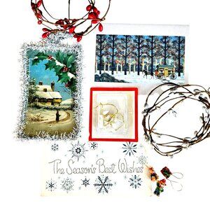 Vintage Christmas Instant Collection Holiday Card Ephemera Decor Bundle